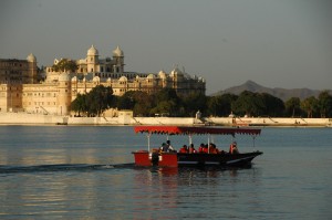 On the royal lake in Udaipur.
